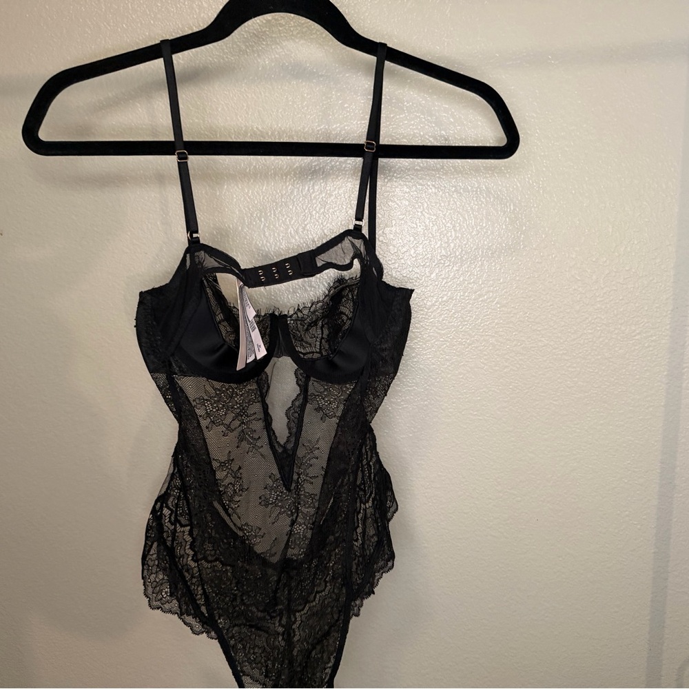 Victoria's Secret Sheer Black Lace Top